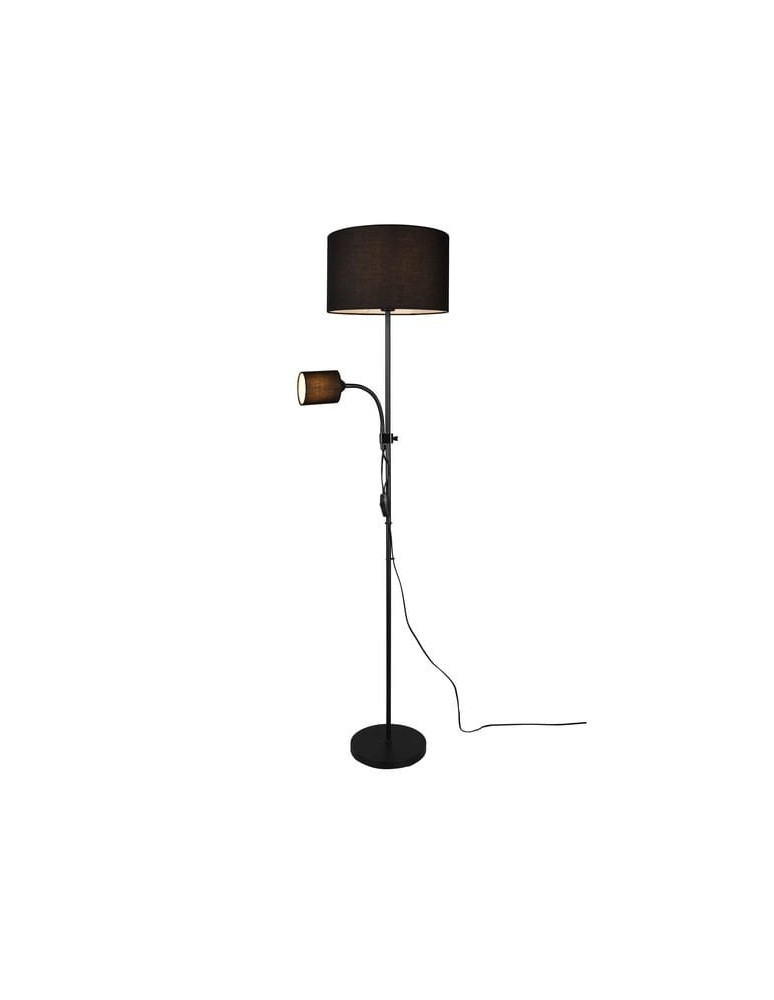 Floor lamps with lampshade - RL Owen Floor E27 + E14 Black R40192002 - product kolory-swiatla.pl 3