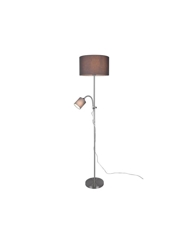 Floor lamps with lampshade - RL Owen Floor Floor 1xE27 max 42W Nickel Mat R40192007 - product kolory-swiatla.pl 1