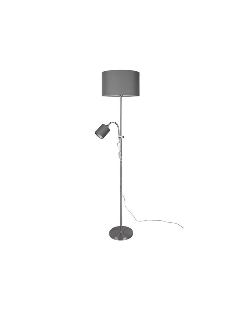 Floor lamps with lampshade - RL Owen Floor Floor 1xE27 max 42W Nickel Mat R40192007 - product kolory-swiatla.pl 4