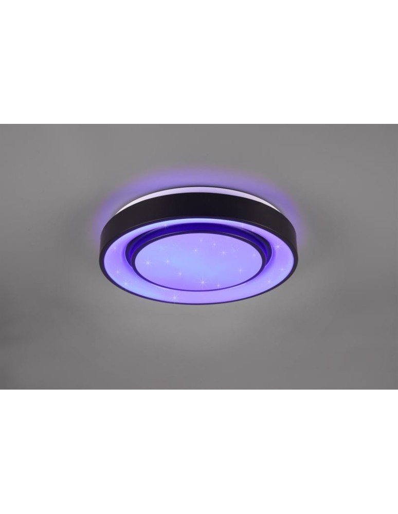 Ceiling lamps - RL Mona RGBW Ceiling light 1xLED max 20W 2400lm RGBW+3000-6000K Black Mat R65041032 - product kolory-swiatla.pl 4