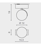 Ceiling spotlights - Azzardo JERRY 1 12V BLACK 1xAR111 Ceiling Spotlight Black AZ1365 - product 2