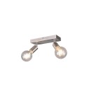 Spotlight ceiling lamps - RL Vannes Spotlight 2xE27 max 40W Nickel Matte R80182007 - product 1
