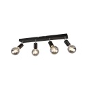 Lampy sufitowe reflektory - RL Vannes Reflektor 4xE27 max 40W Czarny Mat R80184032 - produkt 1