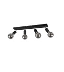 Lampy sufitowe reflektory - RL Vannes Reflektor 4xE27 max 40W Czarny Mat R80184032 - produkt 2