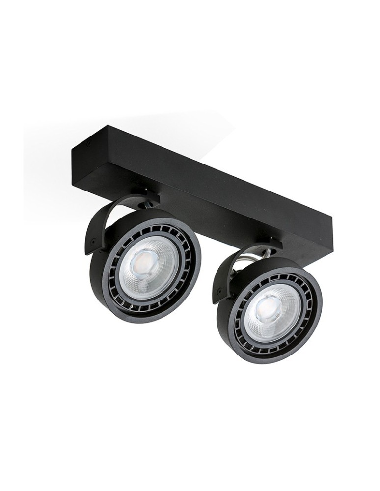 Spotlight ceiling lamps - Azzardo JERRY 2 12V BLACK 2xAR111 Ceiling Spotlight Black AZ1368 - product kolory-swiatla.pl 1