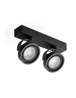 Azzardo JERRY 2 12V BLACK 2xAR111 Reflektor Sufitowy Czarny AZ1368