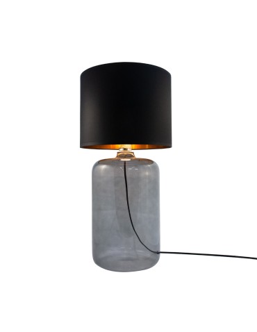 Zuma Line AMARSA table transparent graphite base lampshade black gold 1xE27 5511BKGO