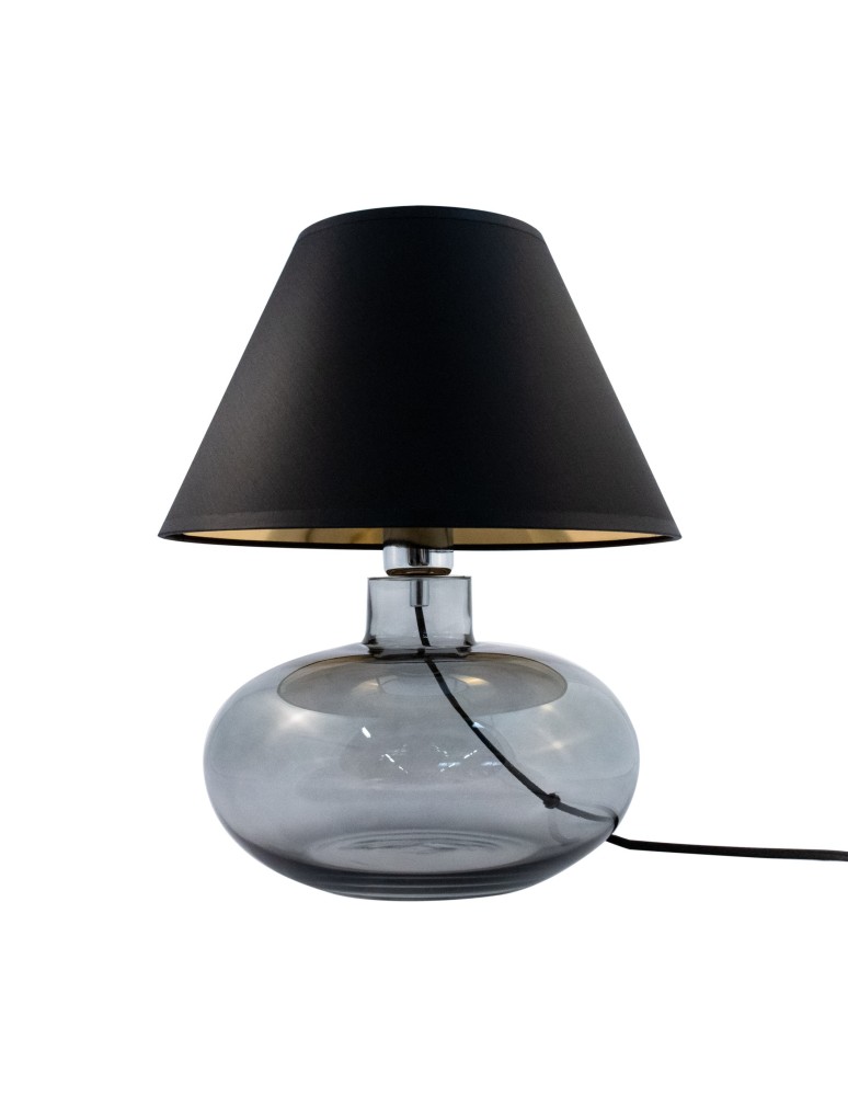 Table lamps with lampshade - Zuma Line MERSIN table lamp Graphite 1xE27 5517BKGO - product kolory-swiatla.pl 2
