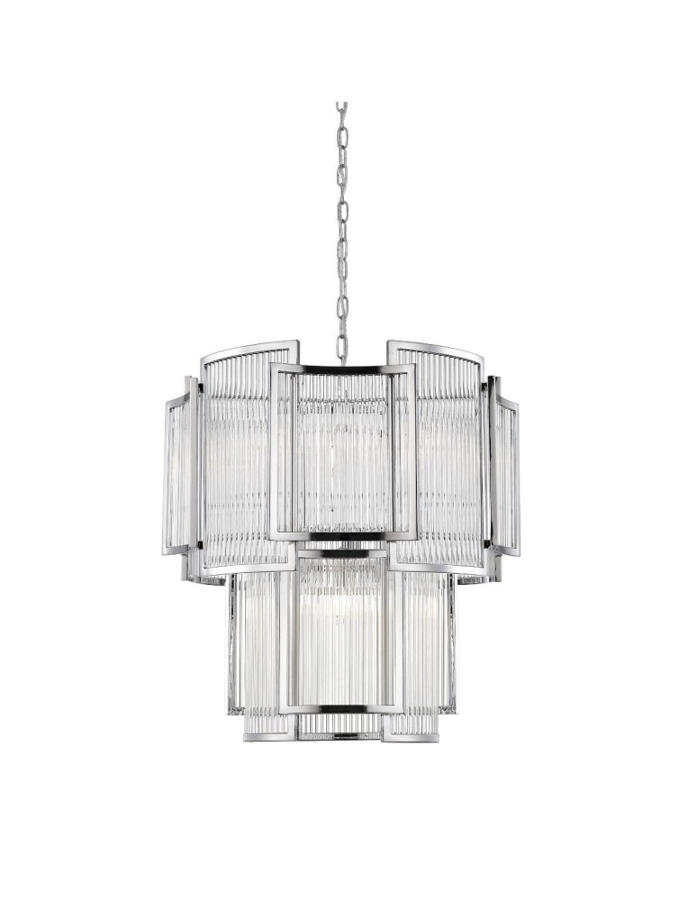 Glamour chandeliers - Zuma Line SERGIO Pendant Lamp Chrome 8xE14 P0528-08A-F4AC. - product kolory-swiatla.pl 1
