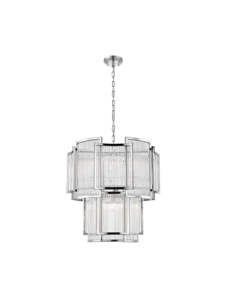 Glamour chandeliers - Zuma Line SERGIO Pendant Lamp Chrome 8xE14 P0528-08A-F4AC. - product kolory-swiatla.pl 2