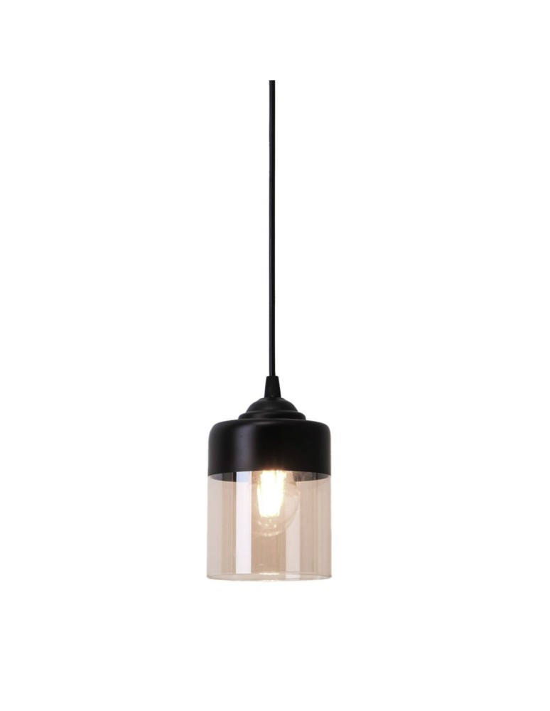 Single pendant lamps - Zuma Line PORTO Pendant Lamp Black 1xE14 CL19020-1P-BL - product kolory-swiatla.pl 1