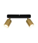 Spotlight ceiling lamps - Zuma Line VILA SPOT Black and Gold 2xGU10 GU13013C-2B - product 1