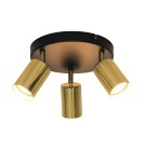 Spotlight ceiling lamps - Zuma Line VILA SPOT Black and Gold 3xGU10 GU13013C-3R - product 1