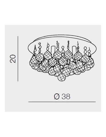 Azzardo BOLLA 38 GOLD 5xG9 Sufitowa/Wisząca Złoty AZ3083 - produkt 2
