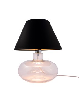 Zuma Line stołowa MERSIN transparentna podstawa abażur czarno złoty 1xE27 5514BKGO