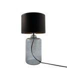Table lamps with lampshade - Zuma Line table SAMASUN transparent base lampshade black and gold 1xE27 5505BKGO - product 2
