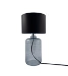 Table lamps with lampshade - Zuma Line table SAMASUN transparent graphite base black lampshade 1xE27 5504BK - product 2