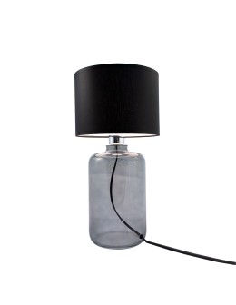 Zuma Line stołowa SAMASUN transparentno grafitowa podstawa czarny abażur 1xE27 5504BK