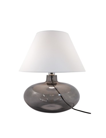 Zuma Line ADANA table transparent graphite base white lampshade 1xE27 5521WH.