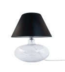 Table lamps with lampshade - Zuma Line ADANA table transparent base black lampshade 1xE27 5519BK - product 2