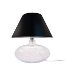 Table lamps with lampshade - Zuma Line ADANA table transparent base black lampshade 1xE27 5519BK - product 1