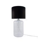 Table lamps with lampshade - Zuma Line AMARSA table transparent base lampshade black 1xE27 5507BK - product 2