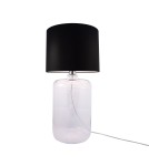 Table lamps with lampshade - Zuma Line AMARSA table transparent base lampshade black 1xE27 5507BK - product 1