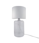 Table lamps with lampshade - Zuma Line AMARSA table transparent base lampshade white 1xE27 5506WH - product 2