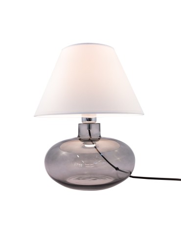 Zuma Line MERSIN table transparent graphite base lampshade white 1xE27 5515WH.