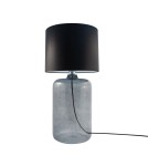 Table lamps with lampshade - Zuma Line AMARSA table transparent graphite base lampshade black 1xE27 5510BK - product 2