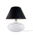 Table lamps with lampshade - Zuma Line ADANA table transparent graphite base lampshade black gold 1xE27 5520BKGO - product 2