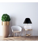 Table lamps with lampshade - Zuma Line ADANA table transparent graphite base lampshade black gold 1xE27 5520BKGO - product 3