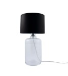 Table lamps with lampshade - Zuma Line table SAMASUN transparent base lampshade black 1xE27 5501BK - product 2