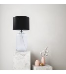 Table lamps with lampshade - Zuma Line table SAMASUN transparent base lampshade black 1xE27 5501BK - product 3