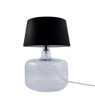 Table lamps with lampshade - Zuma Line BATUMI table transparent base lampshade black 1xE27 5528BK - product 2