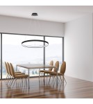 Pendant lamps circles - Zuma Line Pendant CIRCLE LED 50W 3000K dia 78cm cable length 250cm LA0721/1 - BK. - product 6