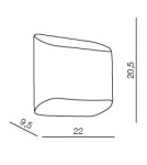 Wall lamps - Azzardo PANCAKE BLACK 2xG9 Wall Mounted Black AZ0112 - product 2