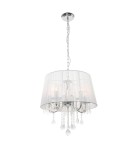 Table lamps with lampshade - Light Prestige Mona silver desk lamp 3xE14 white, silver LP-5005/1T silver - product 6