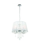 Table lamps with lampshade - Light Prestige Mona silver desk lamp 3xE14 white, silver LP-5005/1T silver - product 8