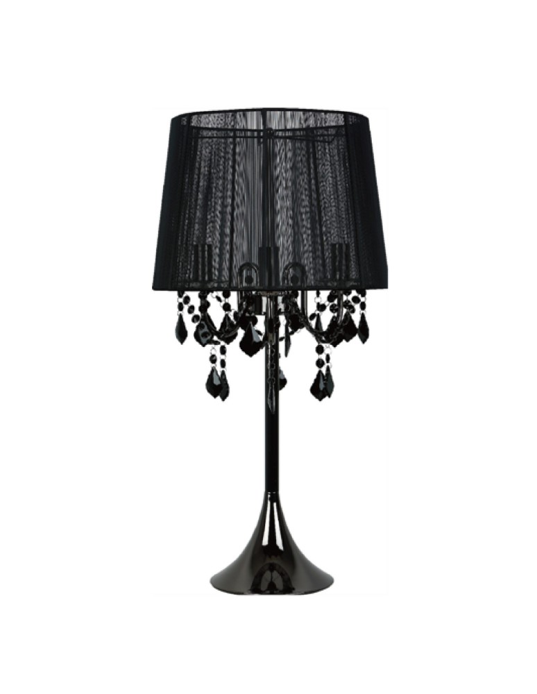 Glamour table lamps - Light Prestige Mona desk lamp black 3xE14 black LP-5005/1T black - product kolory-swiatla.pl 1