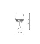 Glamour table lamps - Light Prestige Mona desk lamp black 3xE14 black LP-5005/1T black - product 2