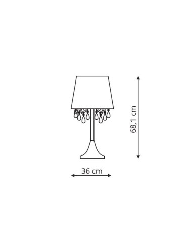 Light Prestige Mona biurkowa czarna 3xE14 czarny LP-5005/1T czarna - produkt 2