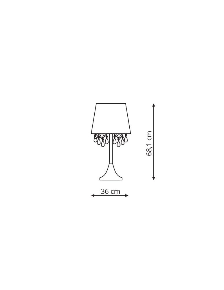 Glamour table lamps - Light Prestige Mona desk lamp black 3xE14 black LP-5005/1T black - product kolory-swiatla.pl 2