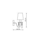 Wall lamps with lampshade - Light Prestige Mona wall lamp black 1xE14 black LP-5005/1W black - product 2