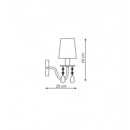 Light Prestige Mona kinkiet czarny 1xE14 czarny LP-5005/1W czarny