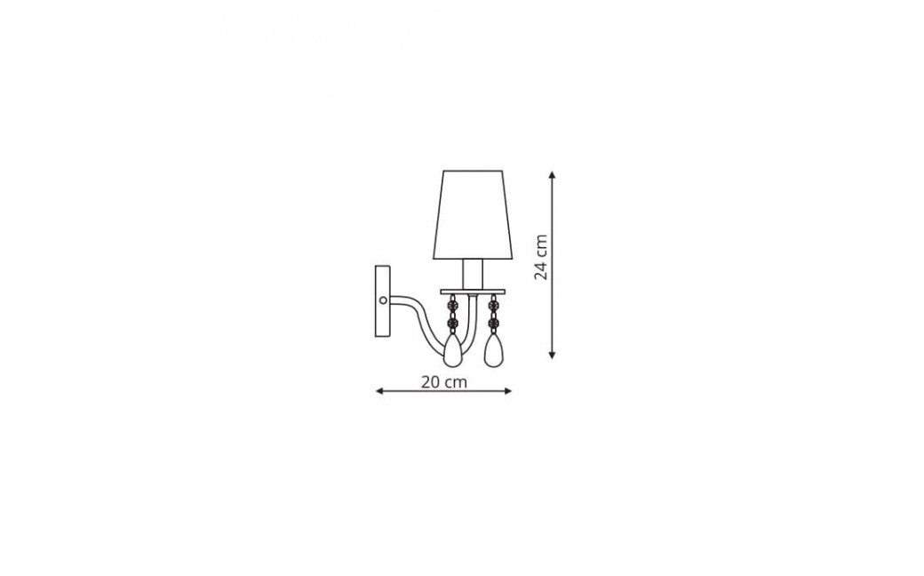 Light Prestige Mona kinkiet czarny 1xE14 czarny LP-5005/1W czarny