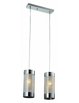 Light Prestige Monte 2 pendant 2xE27 silver, transparent LP-1305/2P