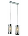 Light Prestige Monte 2 pendant 2xE27 silver, transparent LP-1305/2P