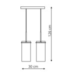 Double pendant lamps - Light Prestige Monte 2 pendant 2xE27 silver, transparent LP-1305/2P - product 2