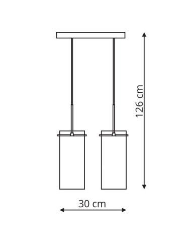 Light Prestige Monte 2 pendant 2xE27 silver, transparent LP-1305/2P - product 2